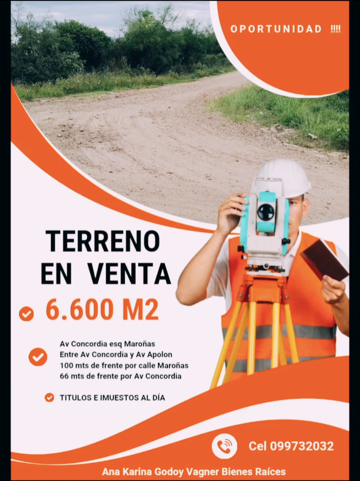 VENDO TERRENO DE 6600 M2 URBANI,CON POTENCIAL DE LOTEAR EN 3 TERRENOS DE 220 M2 CADA UNO.